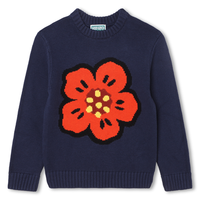Pull en tricot avec motif KENZO KIDS 
                    GARCON