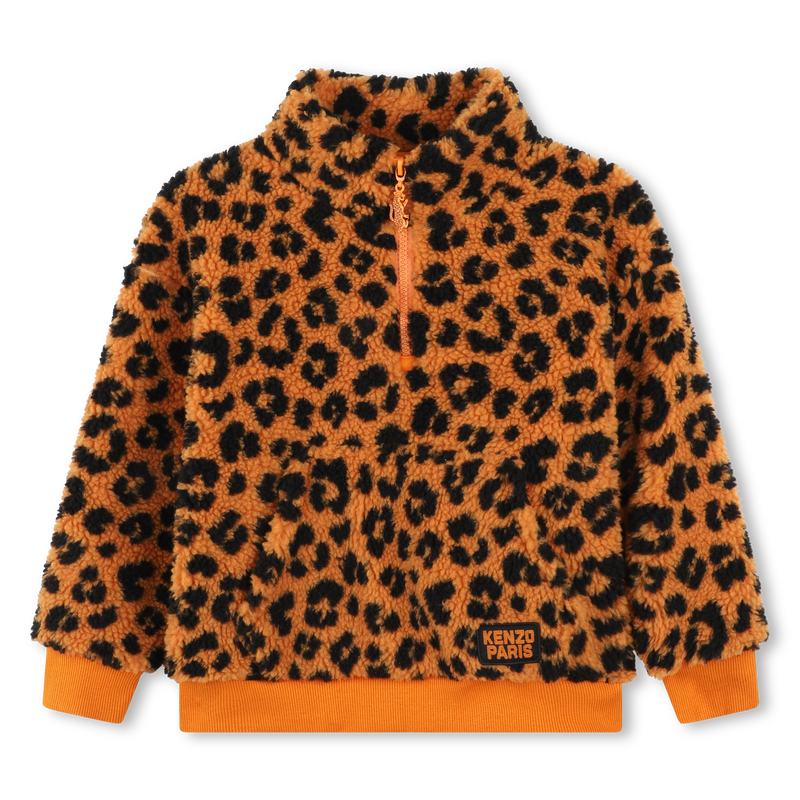 Sweat-shirt &agrave; col zipp&eacute; KENZO KIDS 
                        UNISEXE