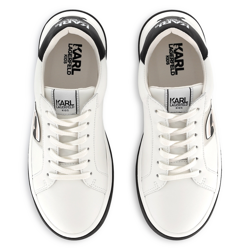 Baskets en cuir à lacets KARL LAGERFELD KIDS 
                    GARCON