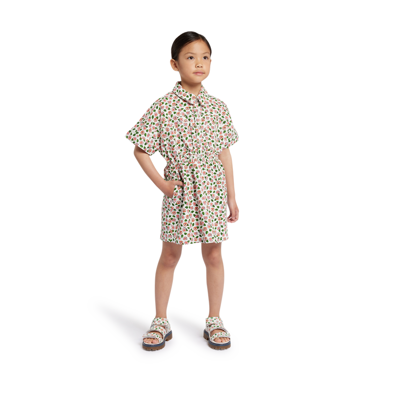 Sandales en cuir avec bande auto-agrippante KENZO KIDS 
                    FILLE