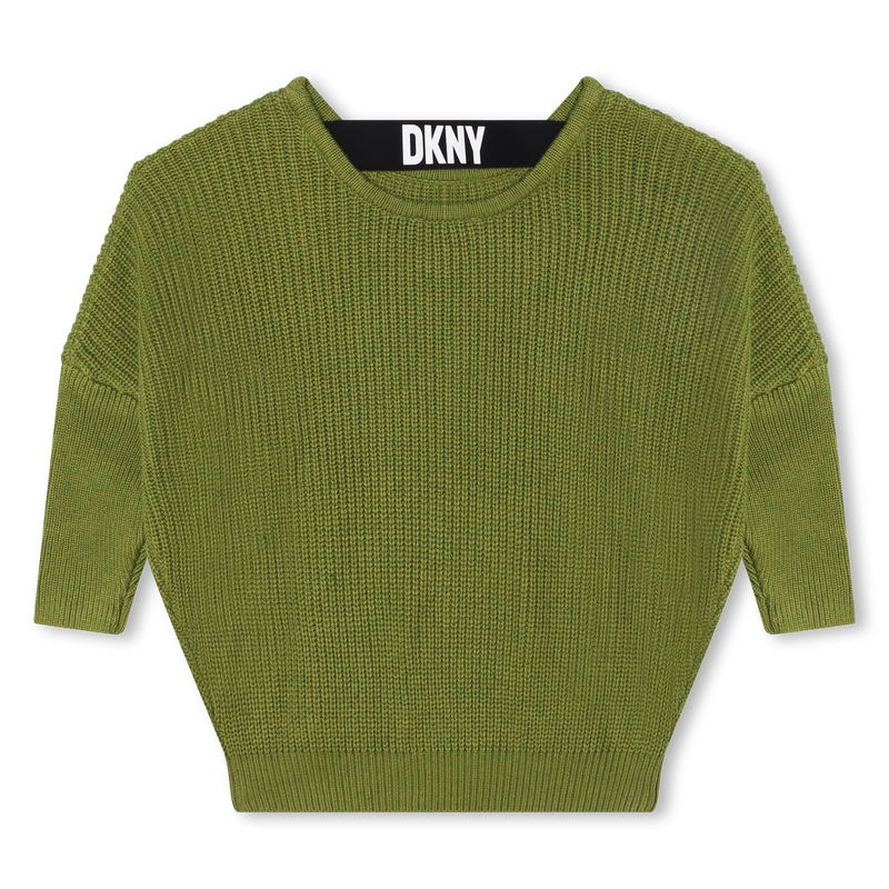 Pull tricot décolleté au dos DKNY 
                    FILLE