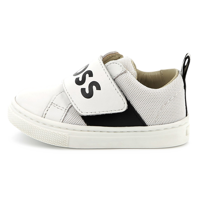 Baskets avec cuir à fermeture par bandes auto aggr BOSS GARCON