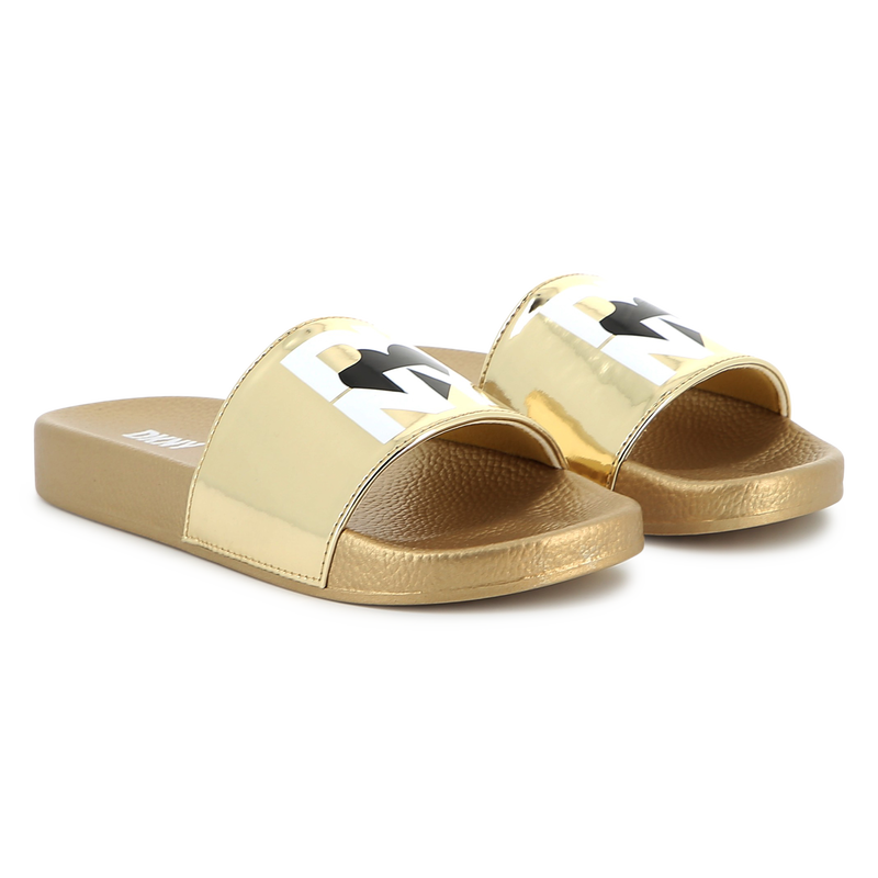 Claquettes métallisées DKNY 
                    FILLE