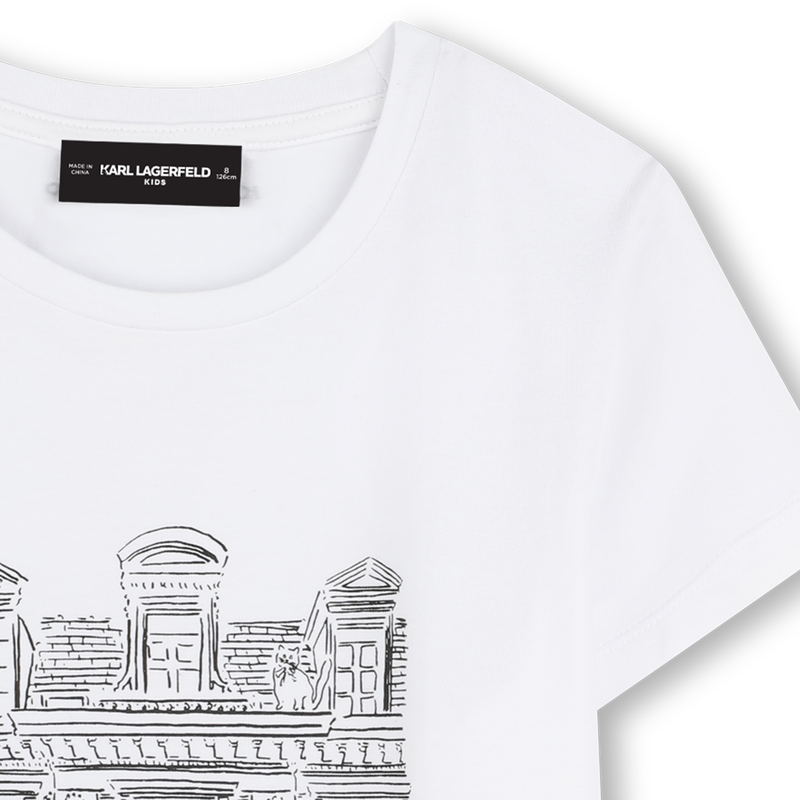 T-shirt avec imprimé placé KARL LAGERFELD KIDS 
                    FILLE