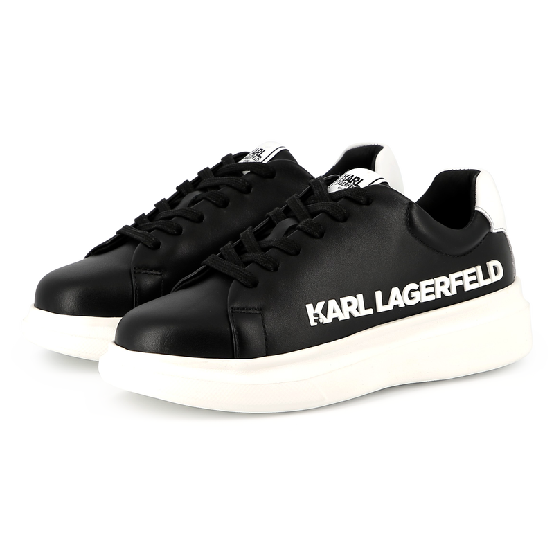 Baskets en cuir &agrave; lacets KARL LAGERFELD KIDS 
                        UNISEXE