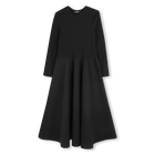 Robe longue bi-mati&egrave;re, BLACK, hi-res