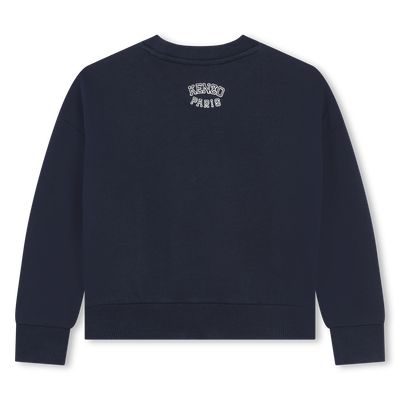 Sweat-shirt brodé en coton KENZO KIDS FILLE