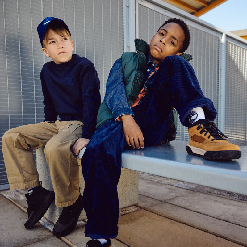 Chemise en denim &agrave; manches longues TIMBERLAND 
                        GARCON