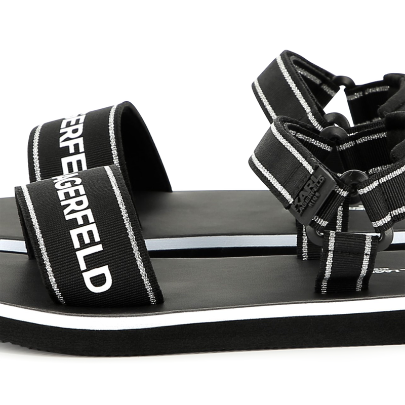 Sandales avec fermeture par bandes auto aggripante KARL LAGERFELD KIDS 
                    FILLE