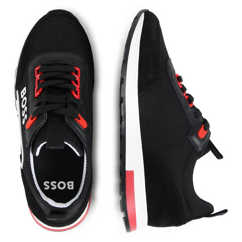 Baskets lacées multi-matières BOSS 
                    GARCON
