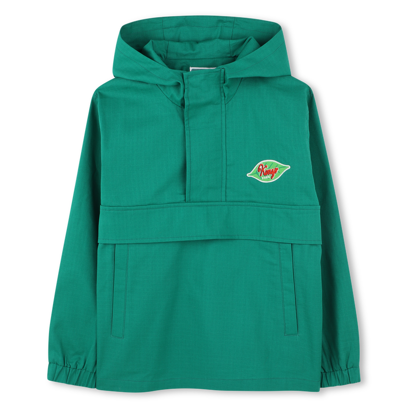 Coupe-vent &agrave; capuche en coton KENZO KIDS 
                        GARCON