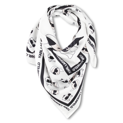 Foulard carr&eacute; imprim&eacute; KARL LAGERFELD KIDS FILLE