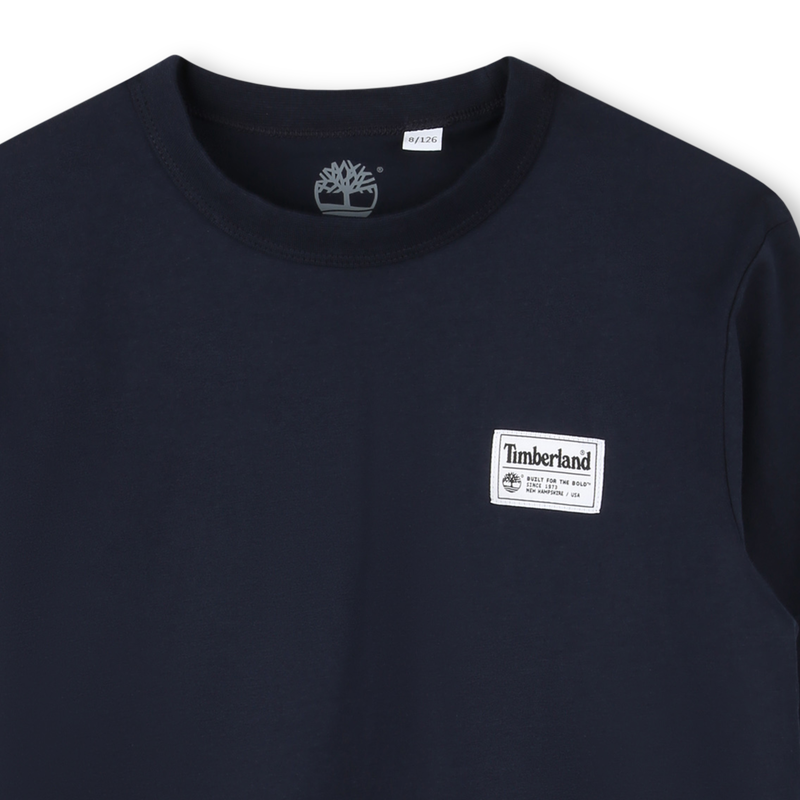 T-shirt uni avec étiquette TIMBERLAND 
                    GARCON