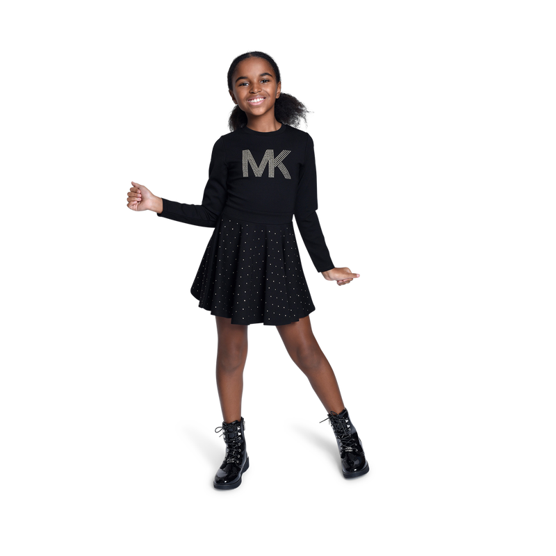 Robe cloutée à manches longues MICHAEL KORS 
                    FILLE