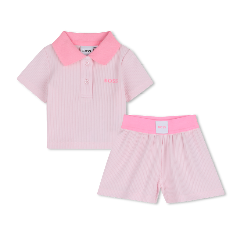 ENSEMBLE POLO + SHORT BOSS 
                        FILLE