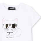 Tee-shirt illustration choupette KARL LAGERFELD KIDS 
                    FILLE