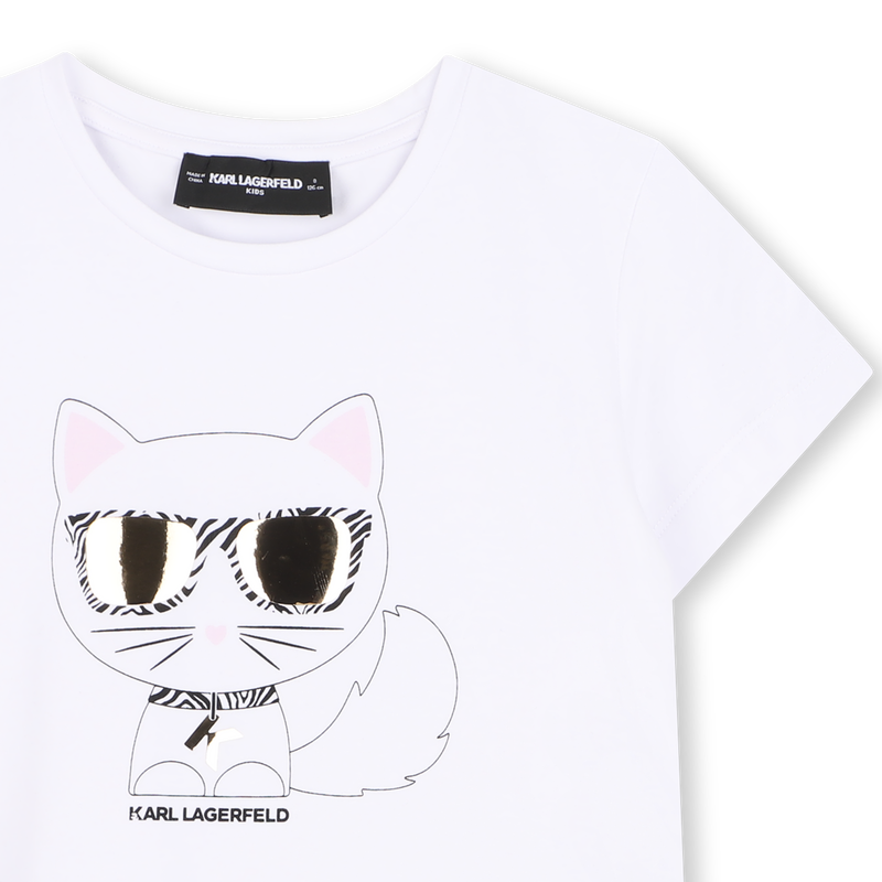 T-SHIRT ILLUSTRATION CHOUPETTE KARL LAGERFELD KIDS 
                        FILLE