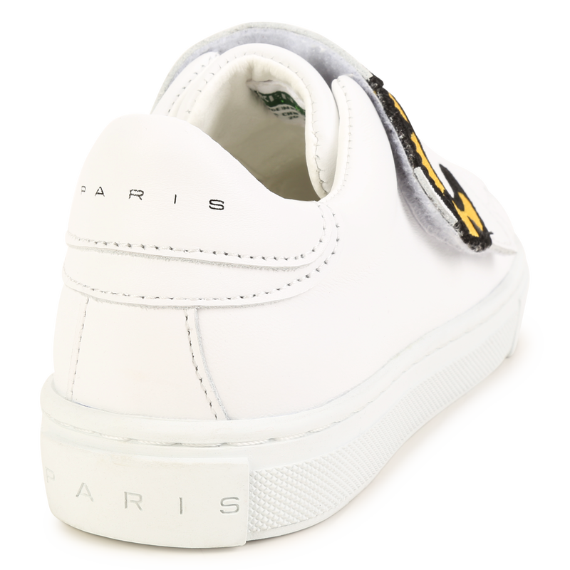 Baskets bande auto-agrippanteées cuir brodé KENZO KIDS 
                    UNISEXE