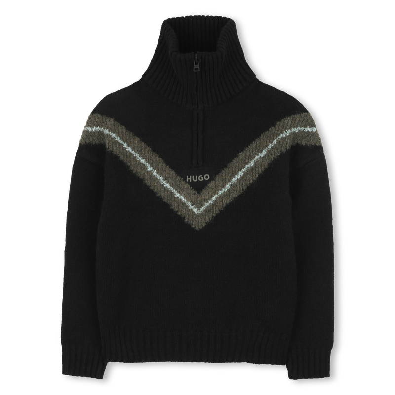 Pull avec col zippé montant Hugo 
                    GARCON