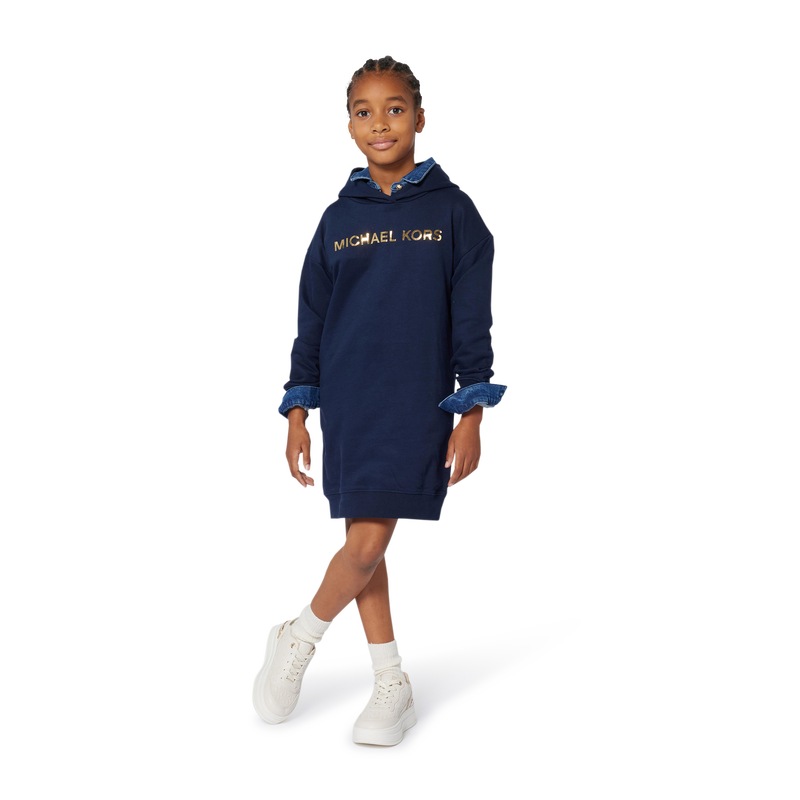 Robe à capuche en molleton MICHAEL KORS 
                    FILLE
