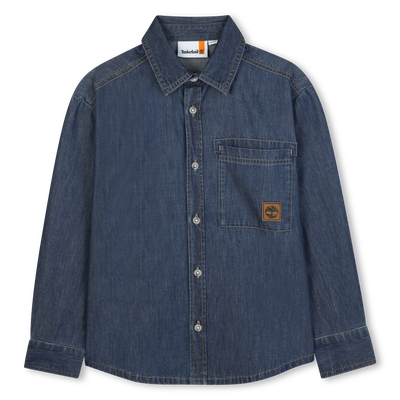 Chemise en denim &agrave; manches longues TIMBERLAND GARCON