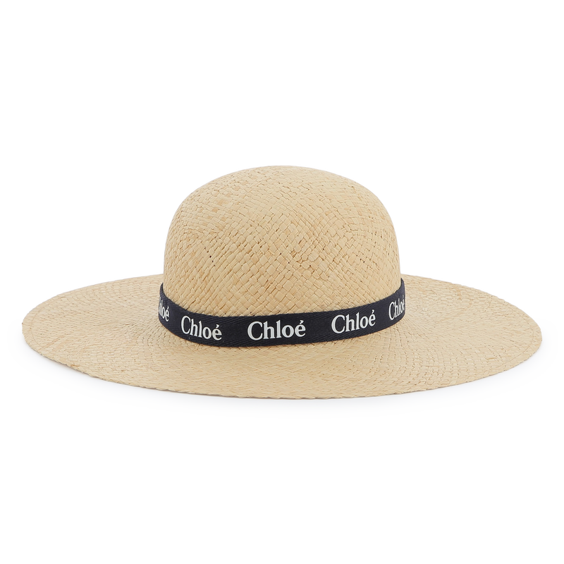 Chapeau siglé en raphia CHLOE 
                    FILLE
