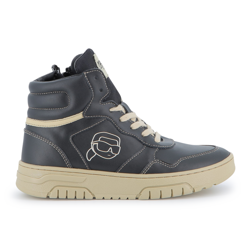 Baskets montantes à lacets KARL LAGERFELD KIDS 
                    GARCON