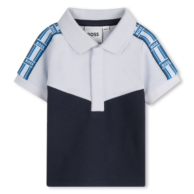 Polo &agrave; tresses sur les manches BOSS GARCON