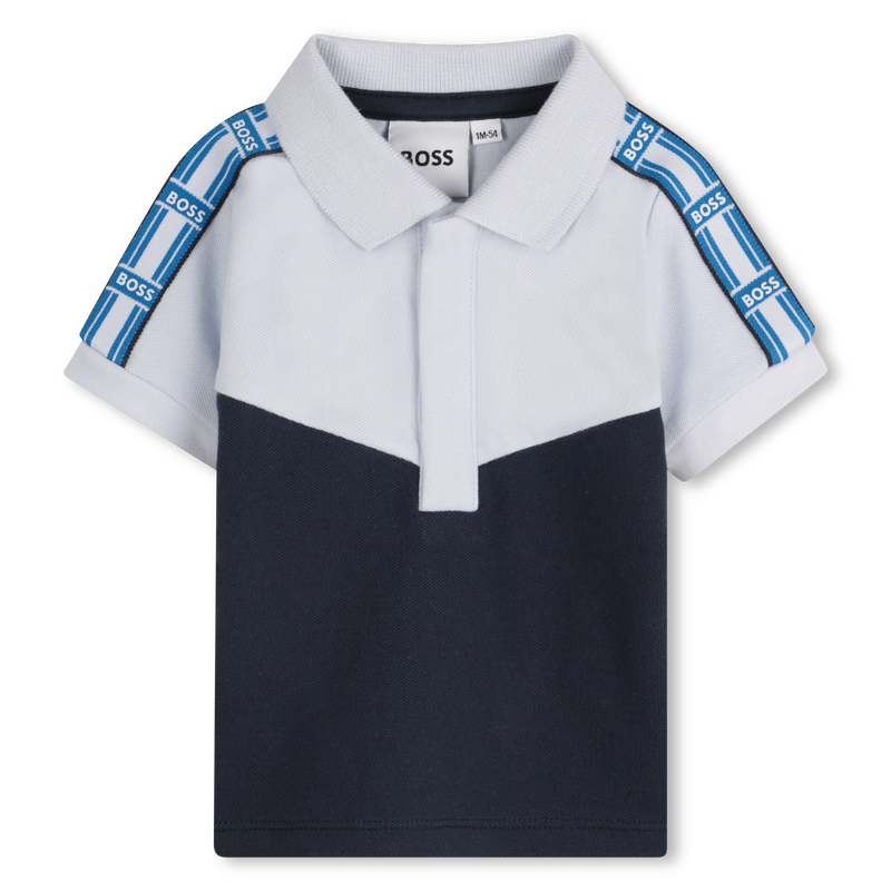 Polo &agrave; tresses sur les manches BOSS 
                        GARCON
