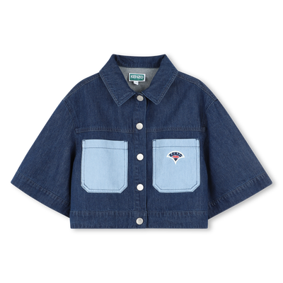 Veste en jean brod&eacute;e KENZO KIDS FILLE