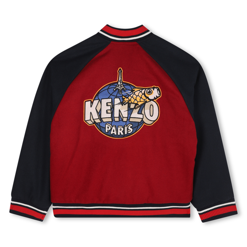 Veste Bomber avec fermeture pressionnée KENZO KIDS 
                    UNISEXE