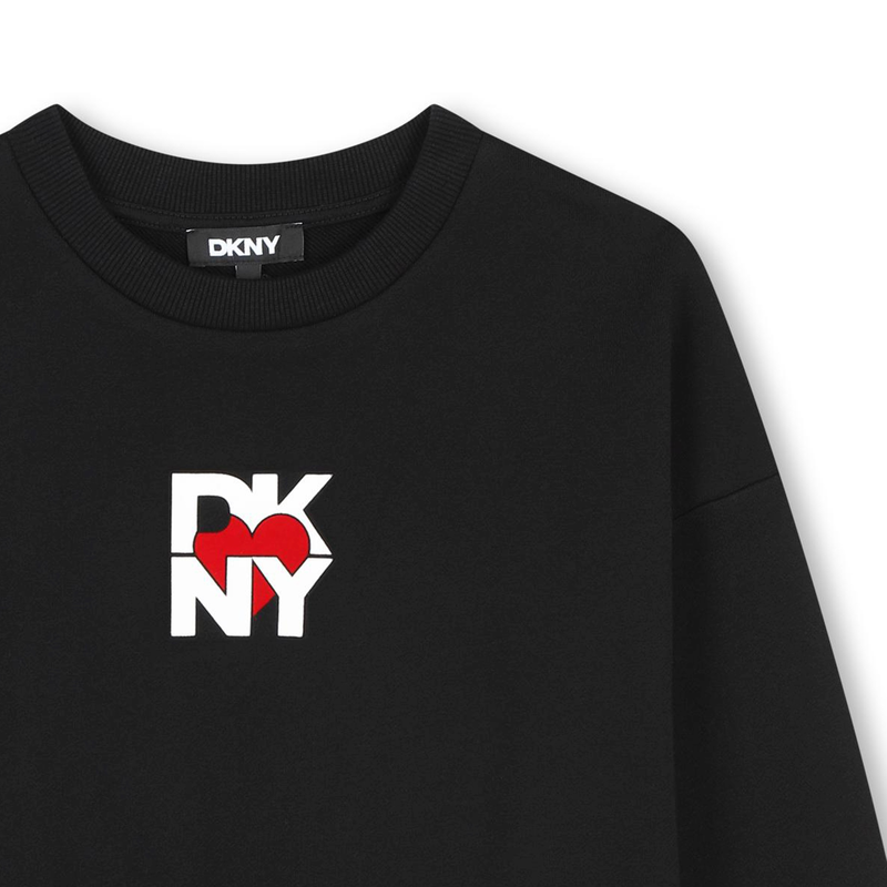 Sweat-shirt molletonn&eacute; DKNY 
                        FILLE