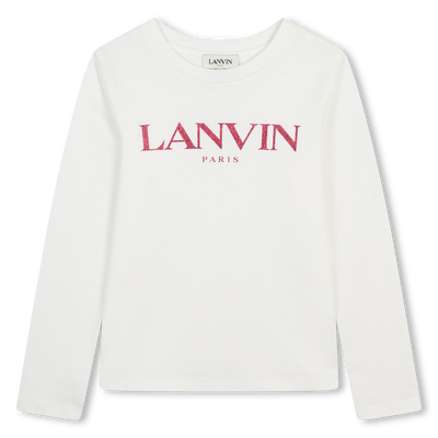 T-shirt avec sigle pailleté LANVIN FILLE