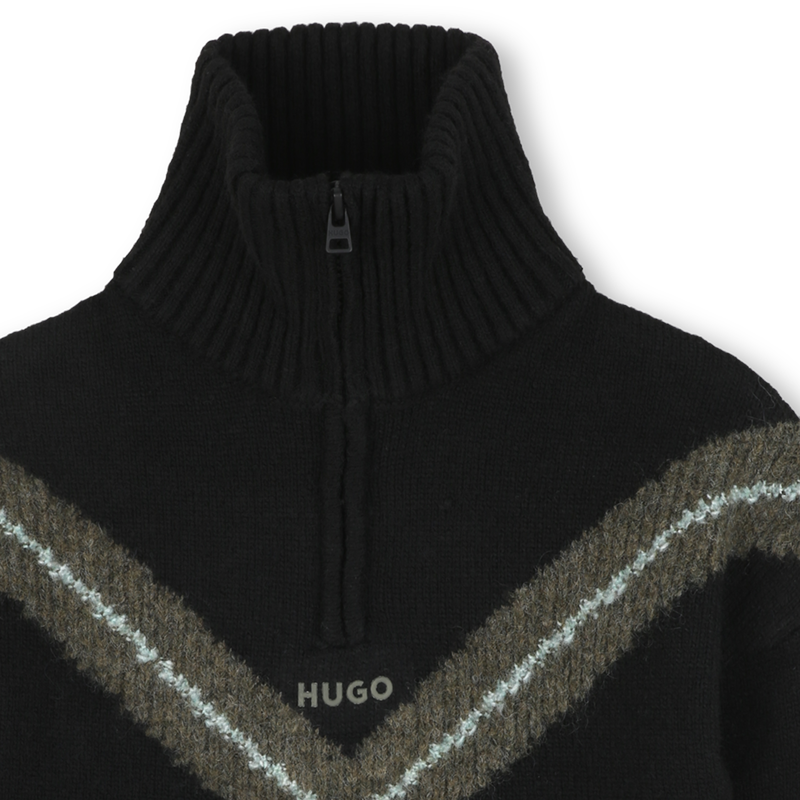 Pull avec col zippé montant Hugo 
                    GARCON