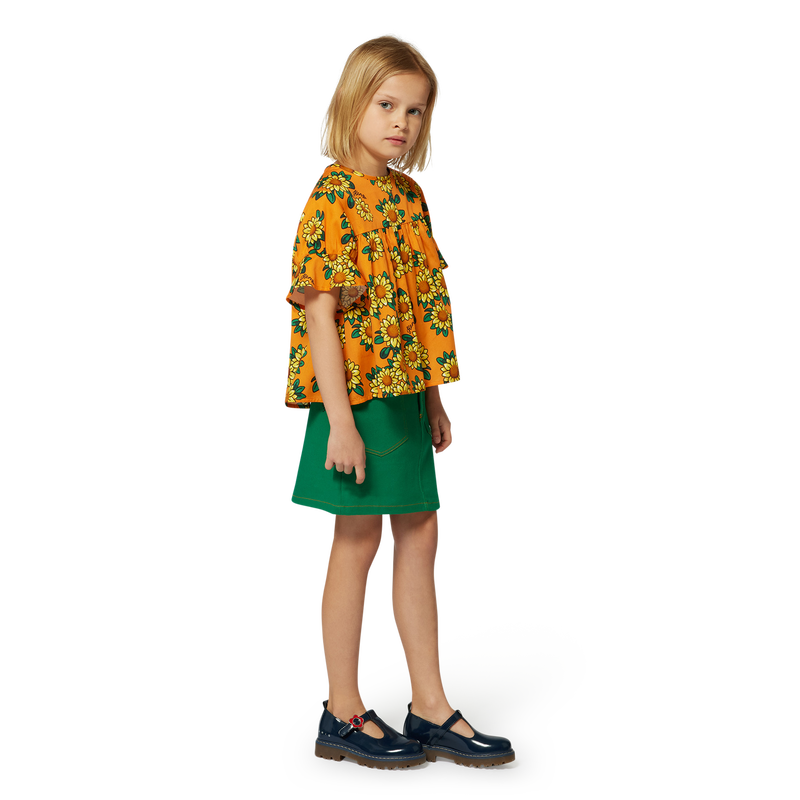 Blouse en satin de coton KENZO KIDS 
                        FILLE