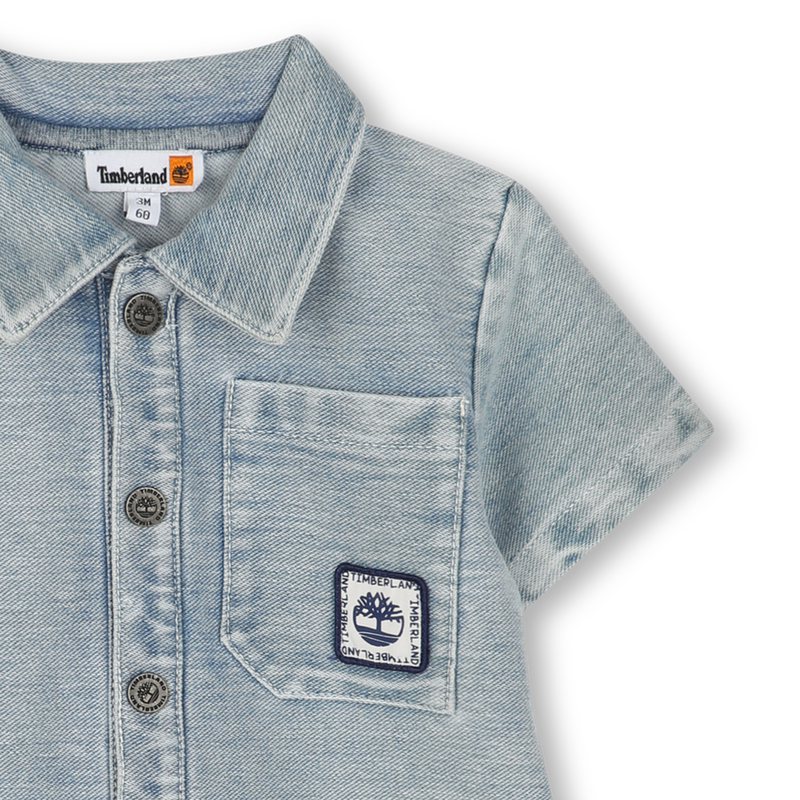 Combinaison courte en jean TIMBERLAND 
                    GARCON