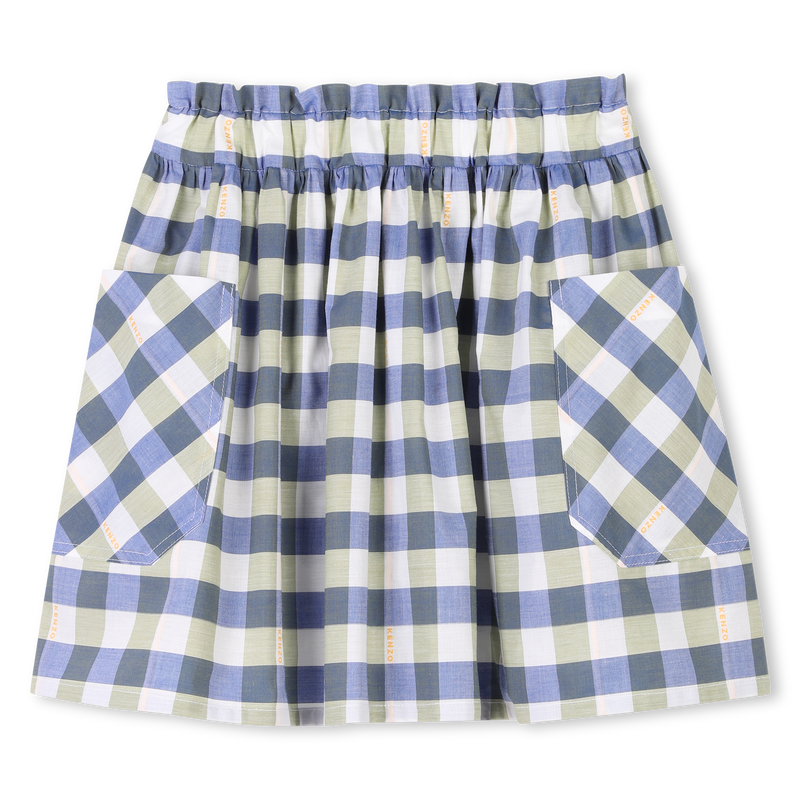 Jupe à carreaux en coton KENZO KIDS 
                    FILLE