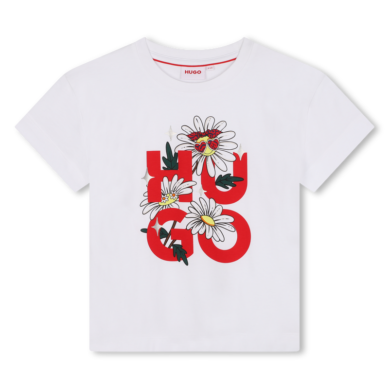 T-shirt avec imprim&eacute; fantaisie Hugo 
                        FILLE