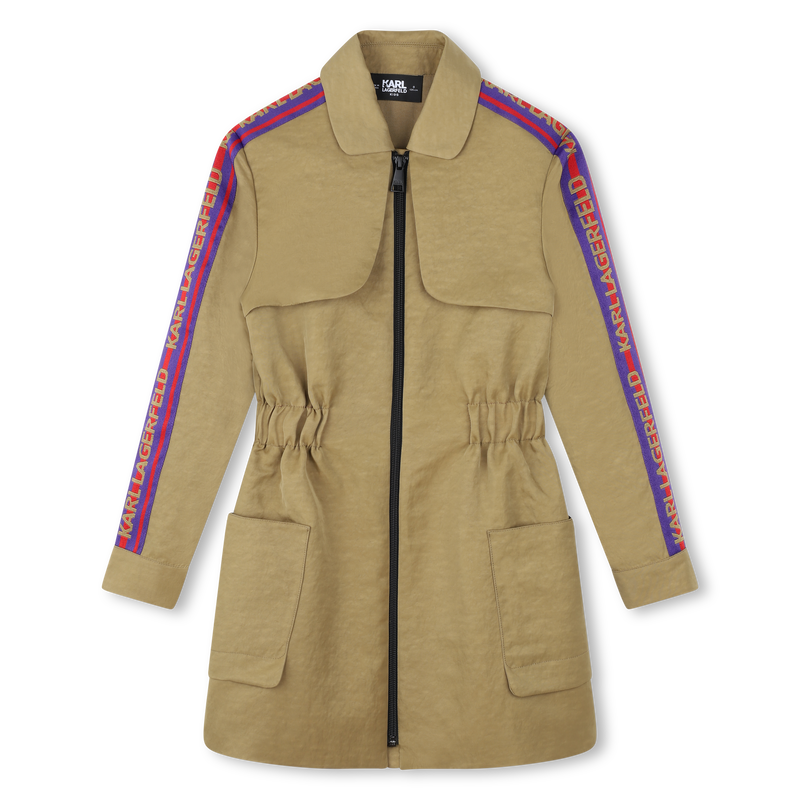 Robe zippée à tresses rayées KARL LAGERFELD KIDS 
                    FILLE