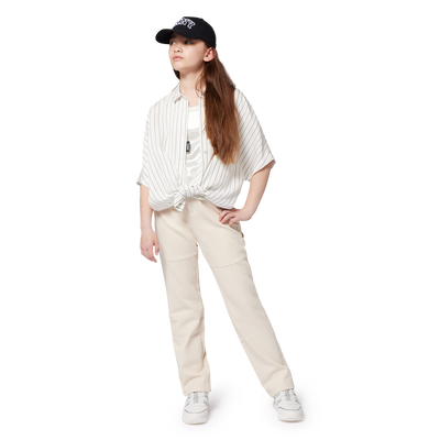 Chemise longue fluide ray&eacute;e DKNY FILLE