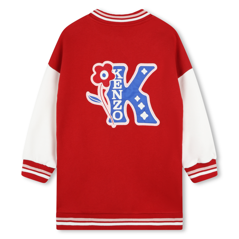 Robe molletonn&eacute;e &agrave; broderies KENZO KIDS 
                        FILLE