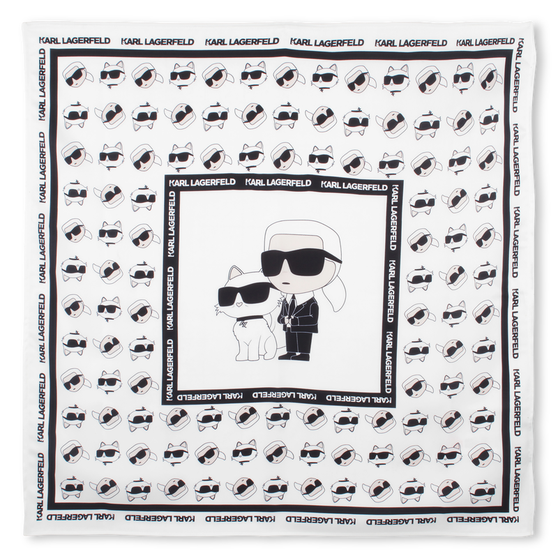 Foulard carré imprimé KARL LAGERFELD KIDS 
                    FILLE