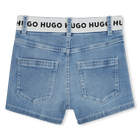 Short en jean &agrave; poches Hugo 
                    FILLE