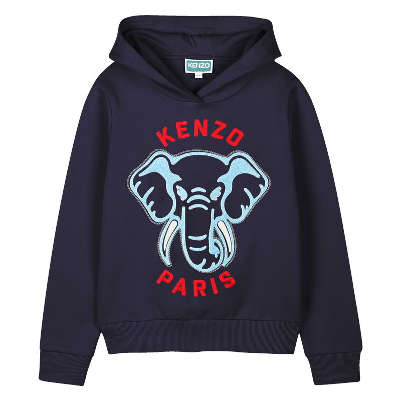 Sweat-shirt &agrave; capuche &eacute;l&eacute;phant KENZO KIDS 
                        GARCON