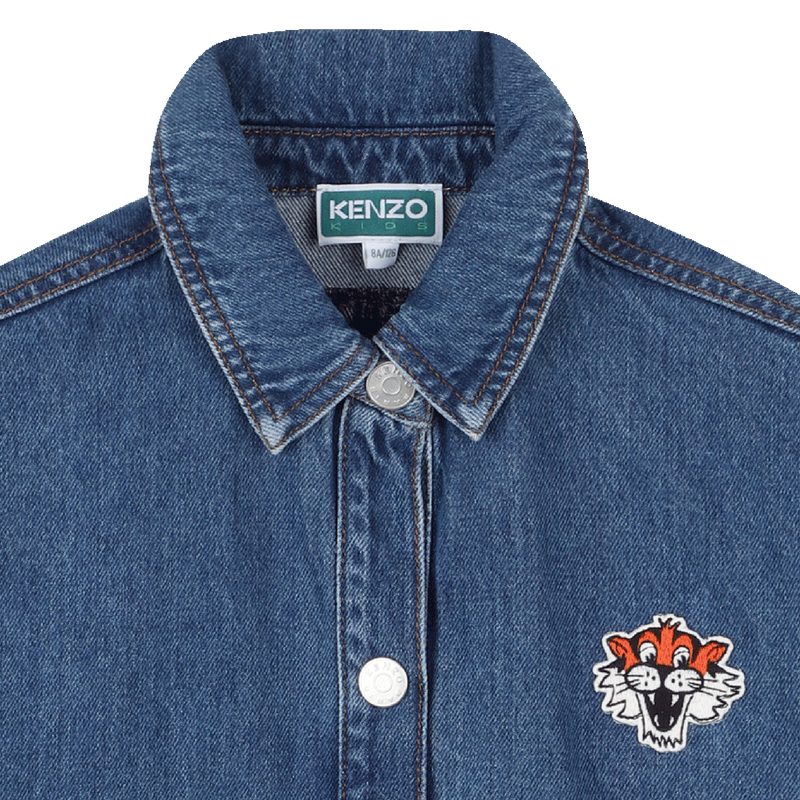 Chemise denim en coton KENZO KIDS 
                    GARCON