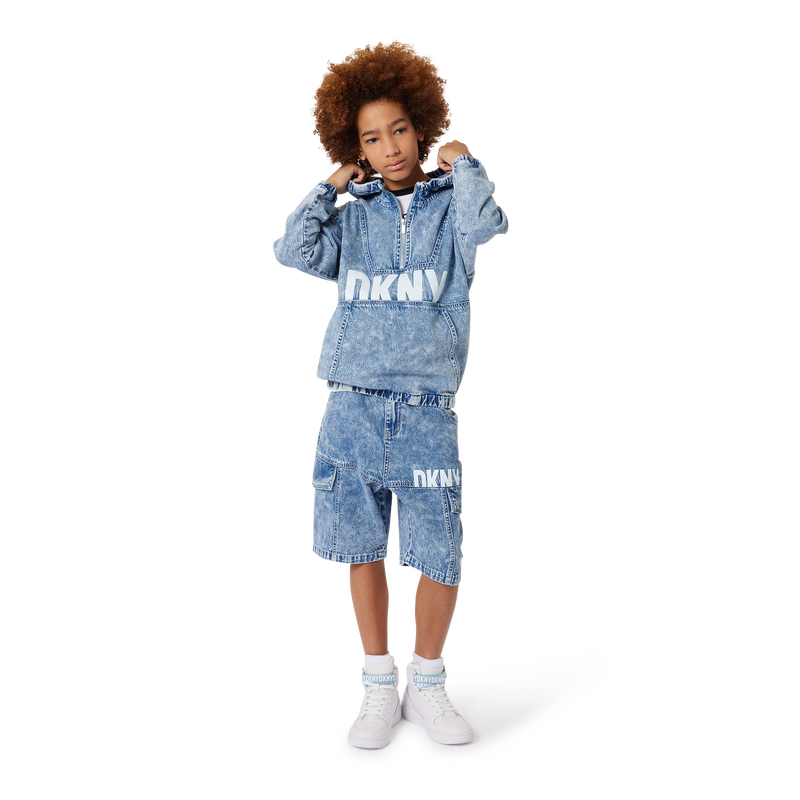 Blouson en jean à capuche DKNY 
                    UNISEXE