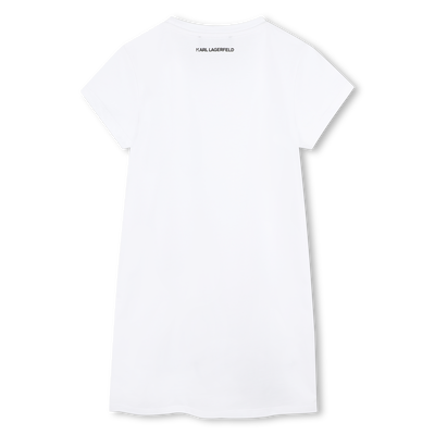Robe &agrave; manches courtes brod&eacute;e KARL LAGERFELD KIDS FILLE