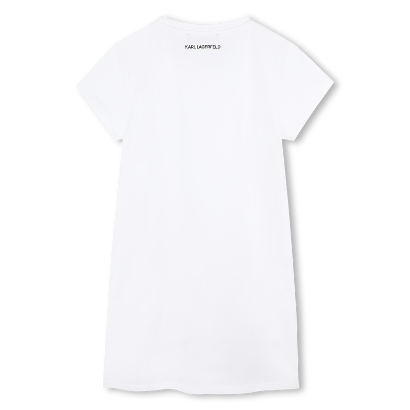 Robe &agrave; manches courtes brod&eacute;e KARL LAGERFELD KIDS 
                        FILLE