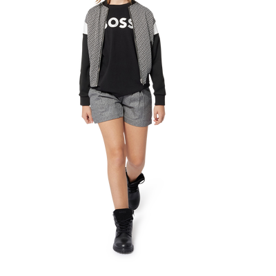 Cardigan zipp&eacute; bicolore BOSS FILLE