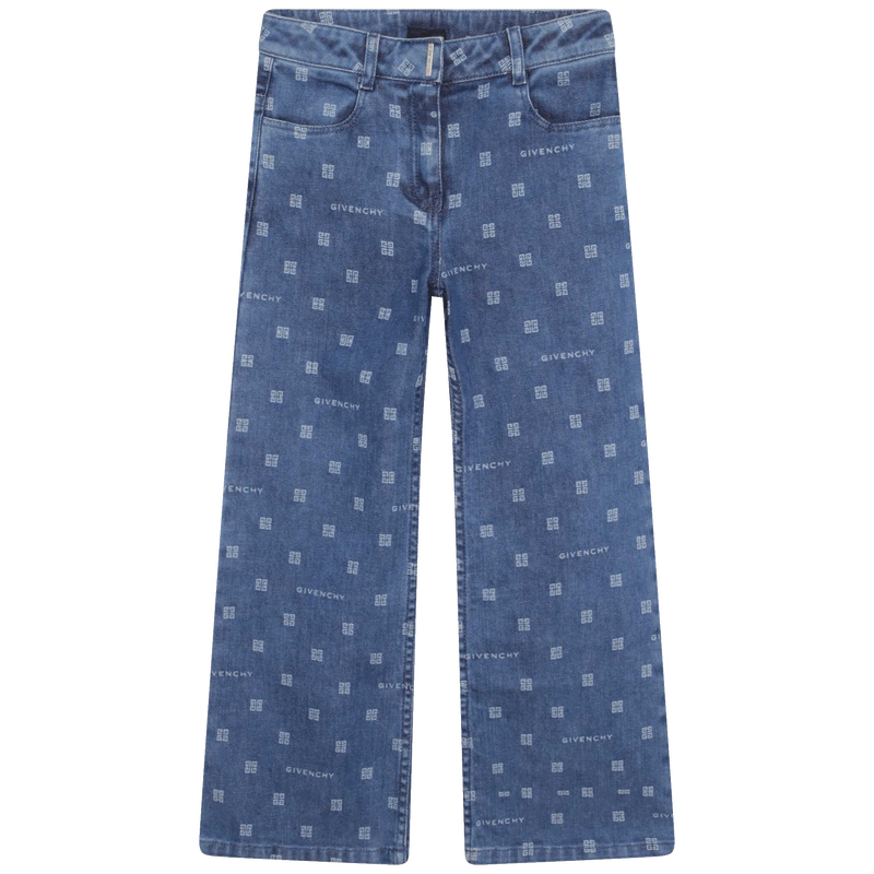 Jean large avec motifs GIVENCHY 
                    FILLE